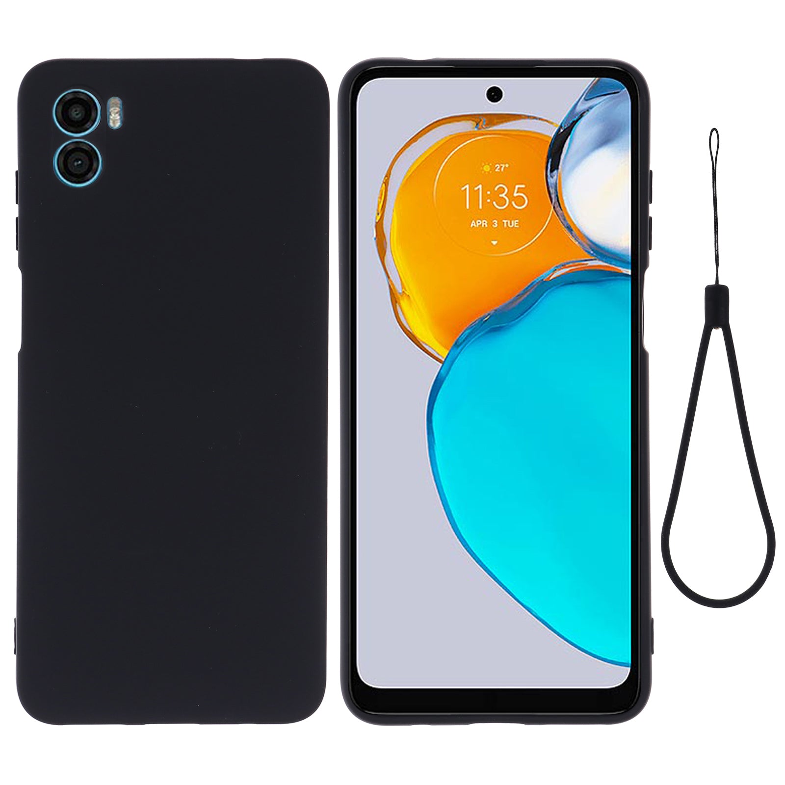 For Motorola Moto E22s 4G Liquid Silicone Case Scratch-resistant Cell Phone Cover Protector with Strap For Motorola Moto E22s 4G Liquid Silicone Case Scratch-resistant Cell Phone Cover Protector with Strap